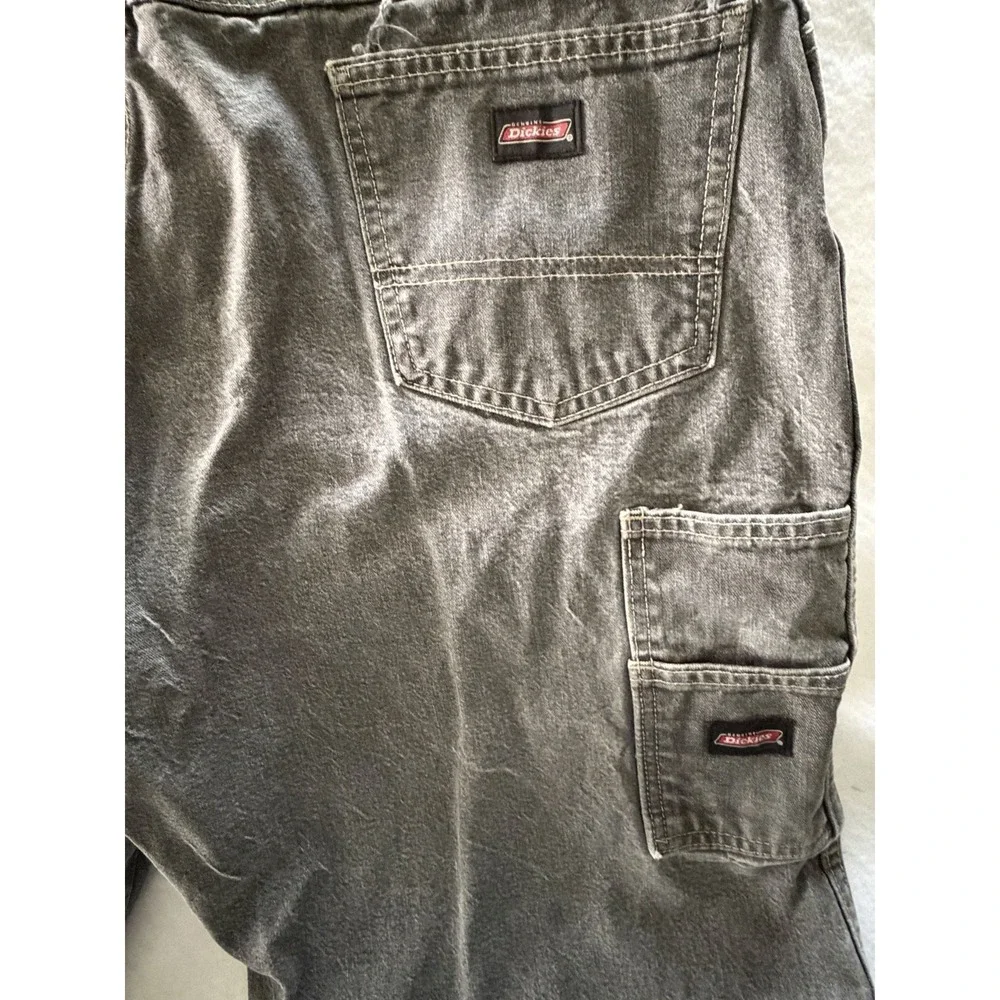Vintage Dickies Men's Charcoal Gray Baggy Carpenter Style Denim Shorts Size 40